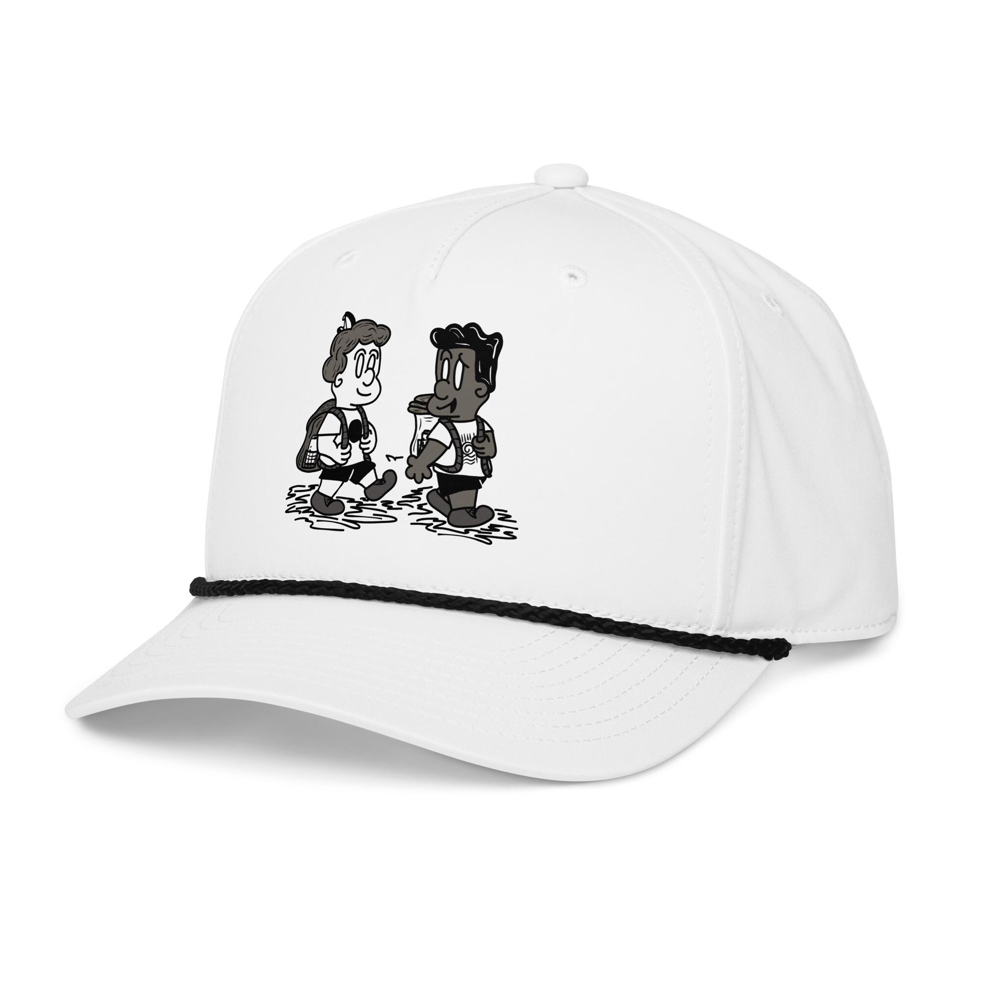 White walking friends character hat.